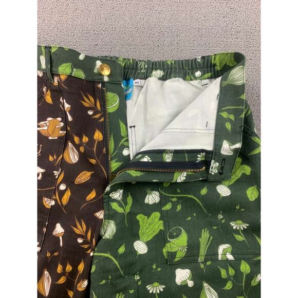 Big Bud Press Work Pants Men M Green Brown Multi Vegetable Print Workwear - Picture 7 of 10